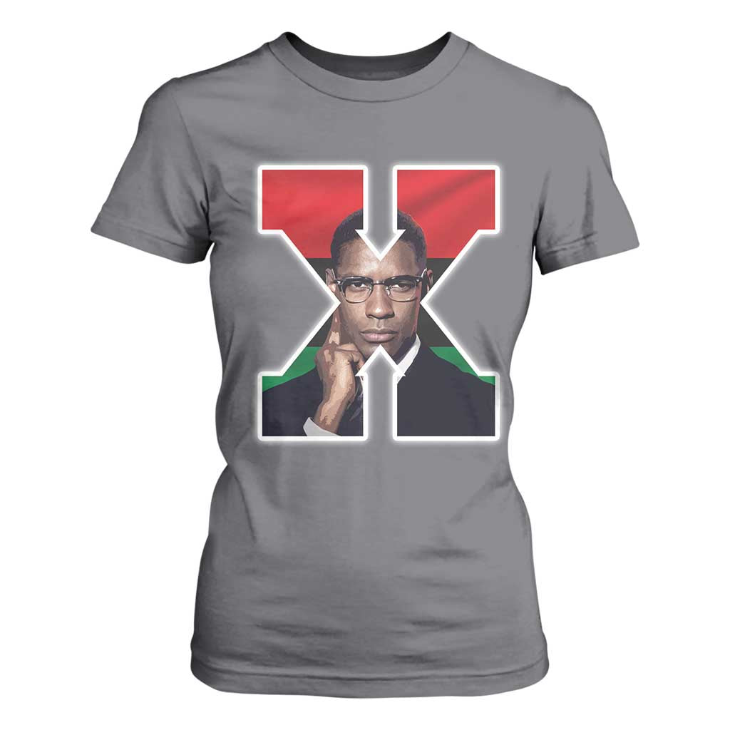 Malcolm X Black Liberation Flag Black History Month T Shirt For Women