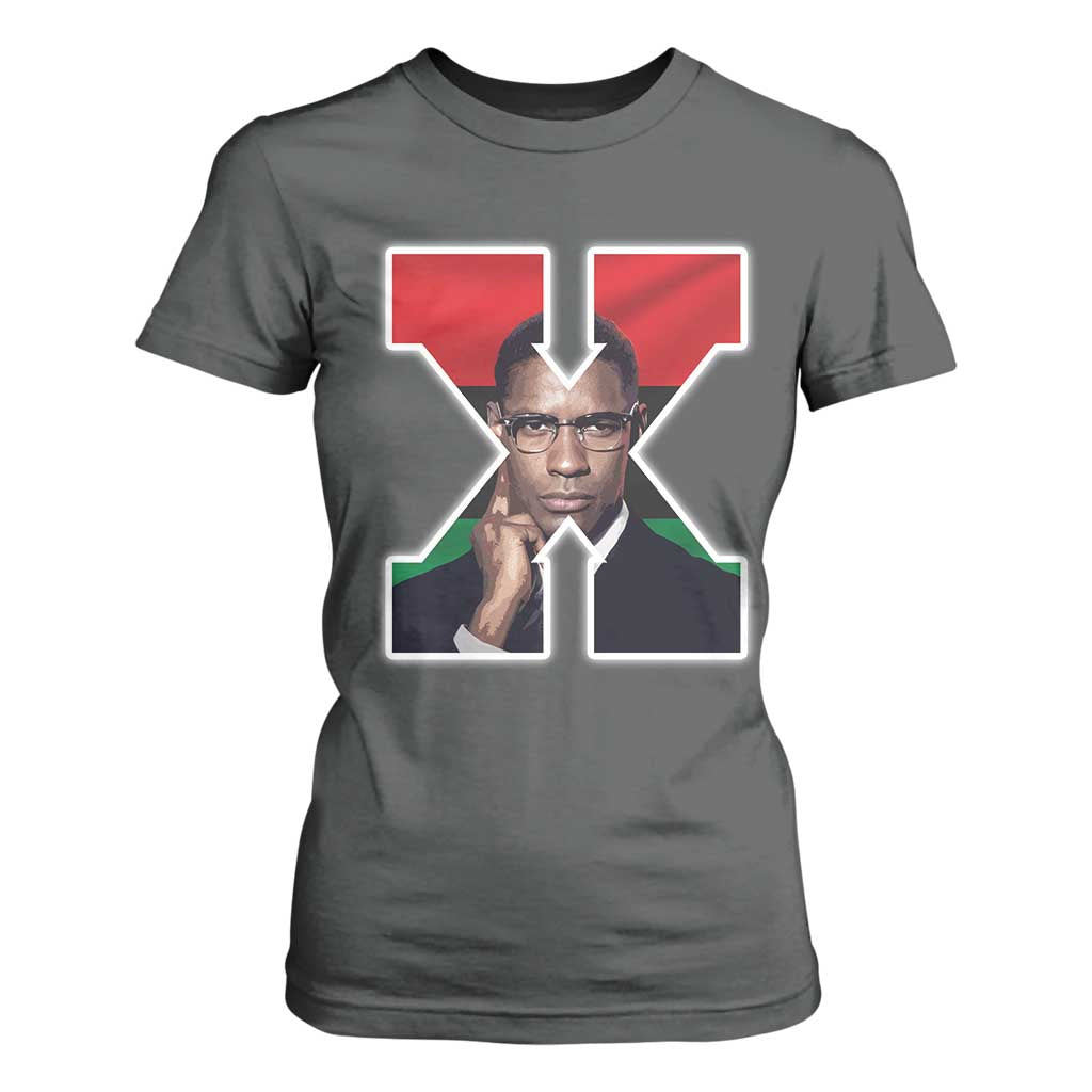Malcolm X Black Liberation Flag Black History Month T Shirt For Women