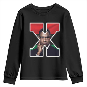 Malcolm X Black Liberation Flag Black History Month Youth Sweatshirt