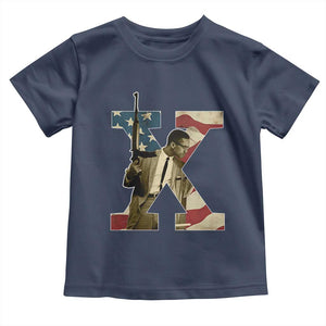 Malcolm X Toddler T Shirt Black History Leaders Vintage American Flag