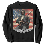 Frederick Douglass Sweatshirt A Man's Rights Rest In Three Boxes Vintage American Flag