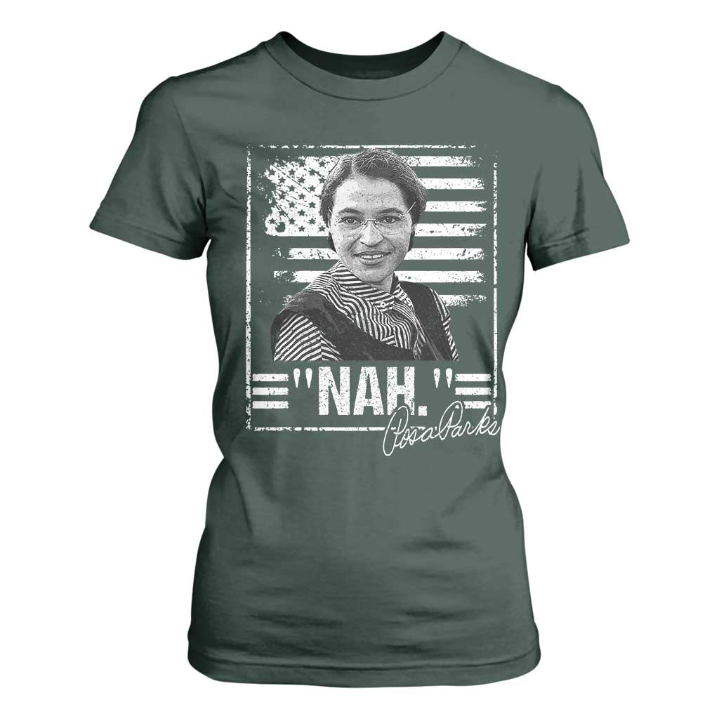 Rosa Parks Nah Quote T Shirt For Women Black Movement Protest American Flag