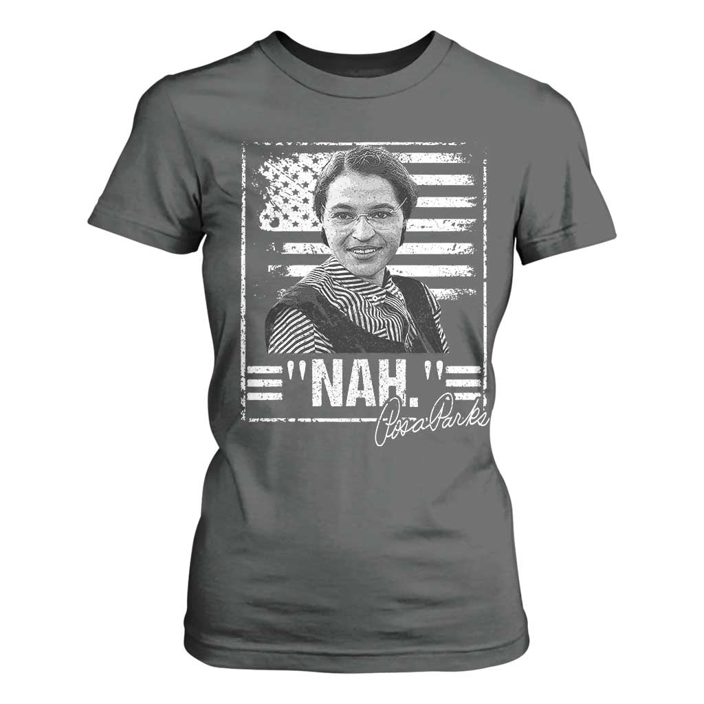 Rosa Parks Nah Quote T Shirt For Women Black Movement Protest American Flag
