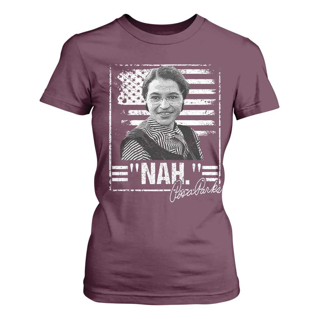 Rosa Parks Nah Quote T Shirt For Women Black Movement Protest American Flag