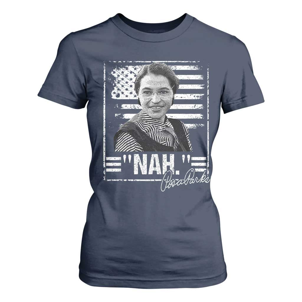 Rosa Parks Nah Quote T Shirt For Women Black Movement Protest American Flag