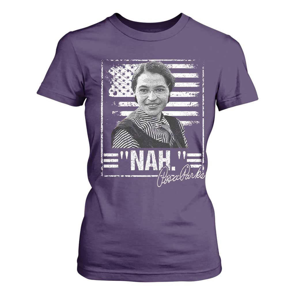 Rosa Parks Nah Quote T Shirt For Women Black Movement Protest American Flag
