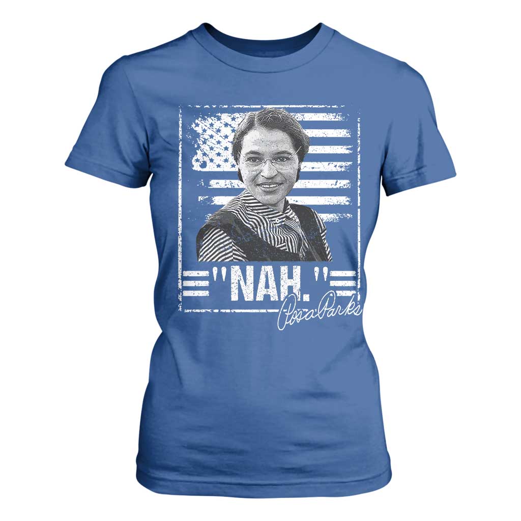 Rosa Parks Nah Quote T Shirt For Women Black Movement Protest American Flag