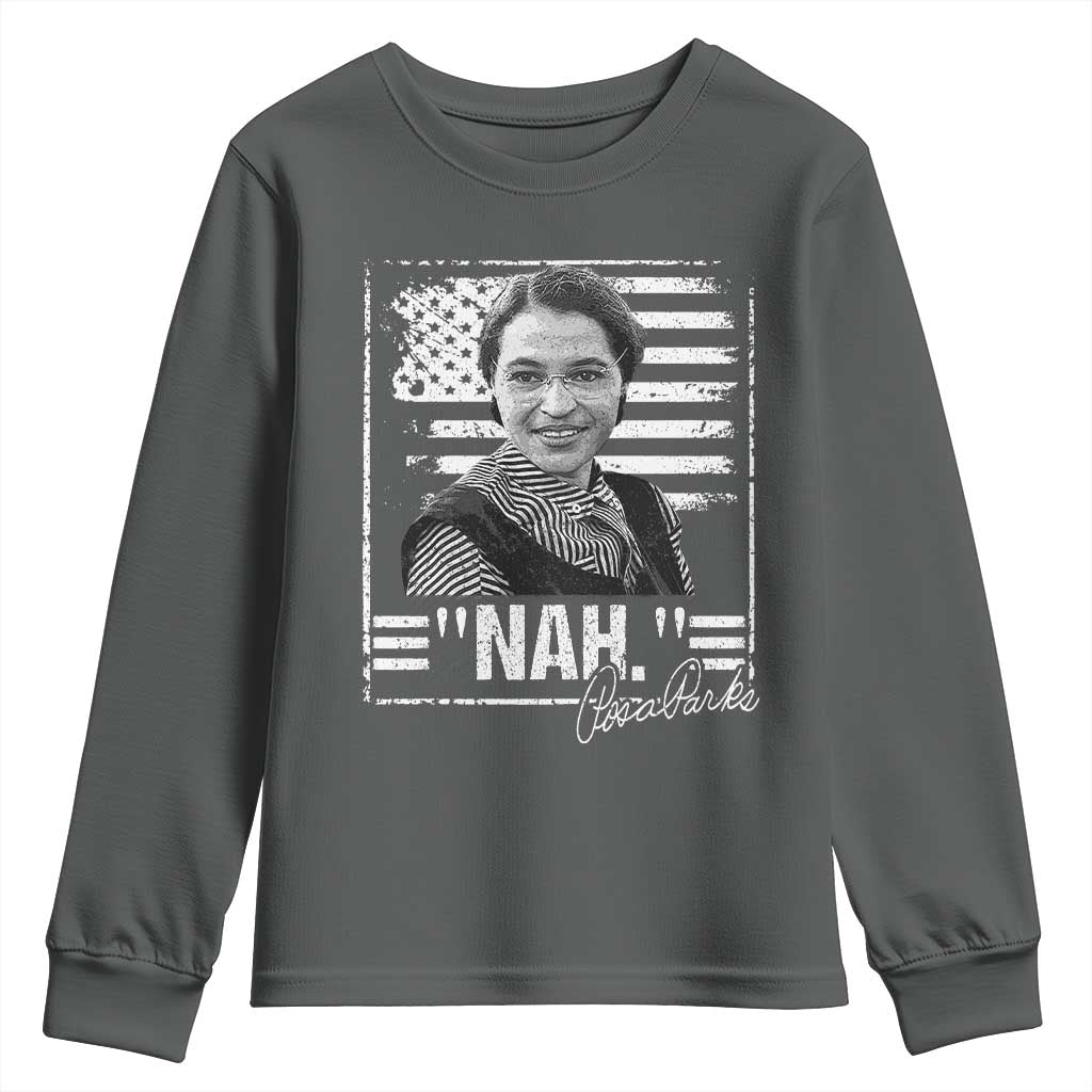 Rosa Parks Nah Quote Youth Sweatshirt Black Movement Protest American Flag