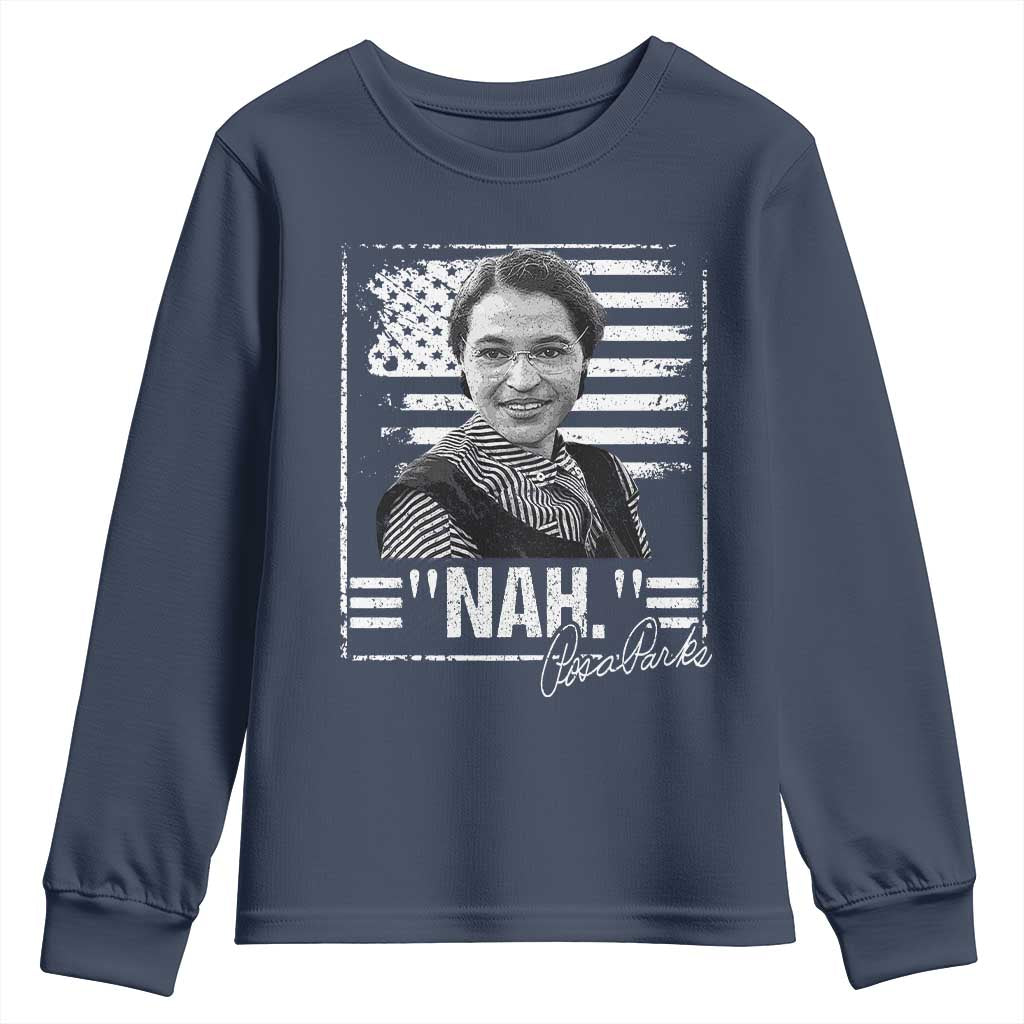 Rosa Parks Nah Quote Youth Sweatshirt Black Movement Protest American Flag