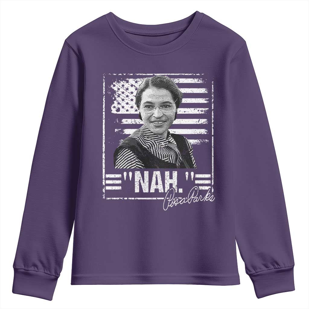 Rosa Parks Nah Quote Youth Sweatshirt Black Movement Protest American Flag