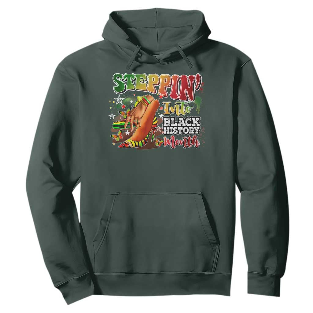 Steppin' Into Black History Month Hoodie African American Proud Melanin
