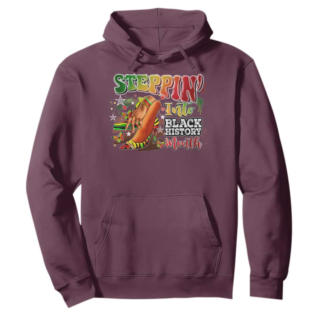 Steppin' Into Black History Month Hoodie African American Proud Melanin
