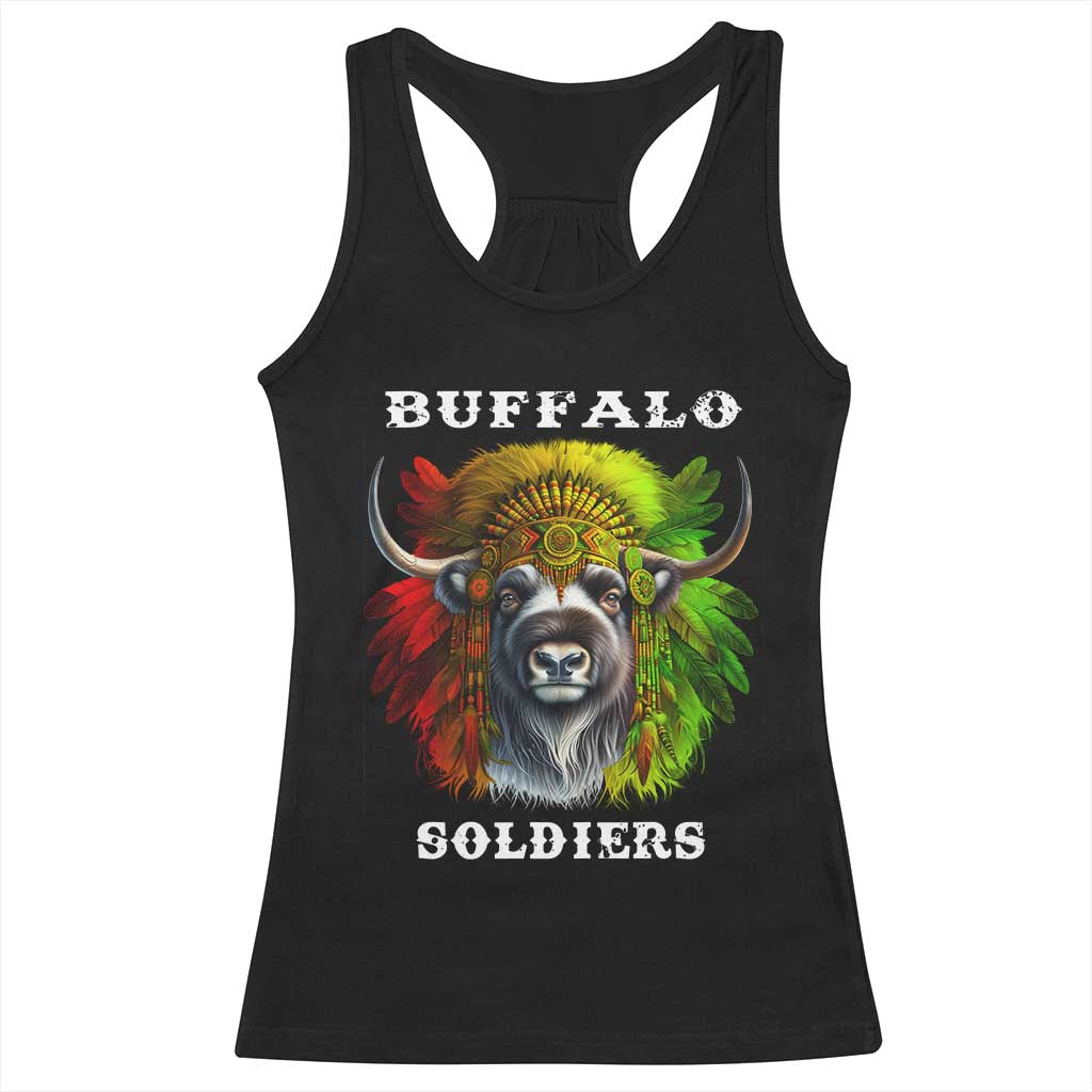 Buffalo Soldiers Racerback Tank Top African American Heros Black History