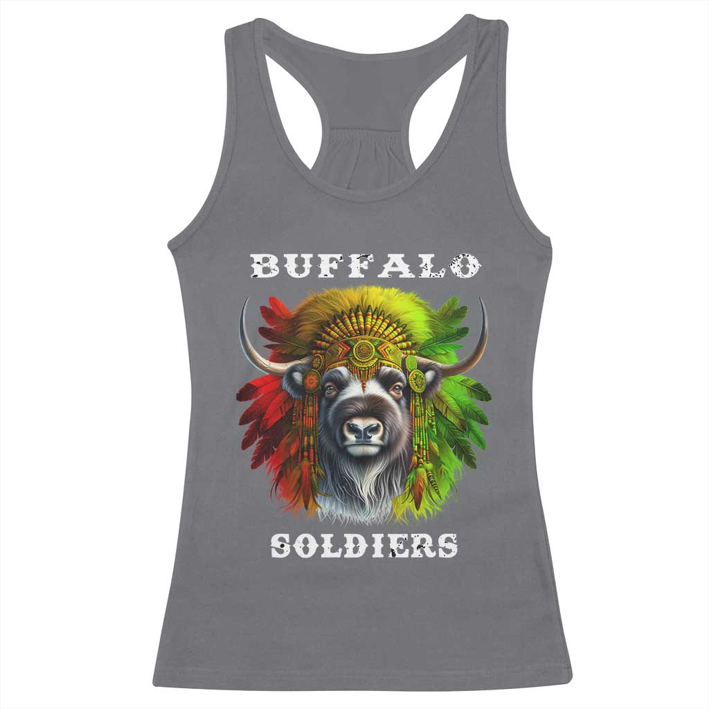 Buffalo Soldiers Racerback Tank Top African American Heros Black History