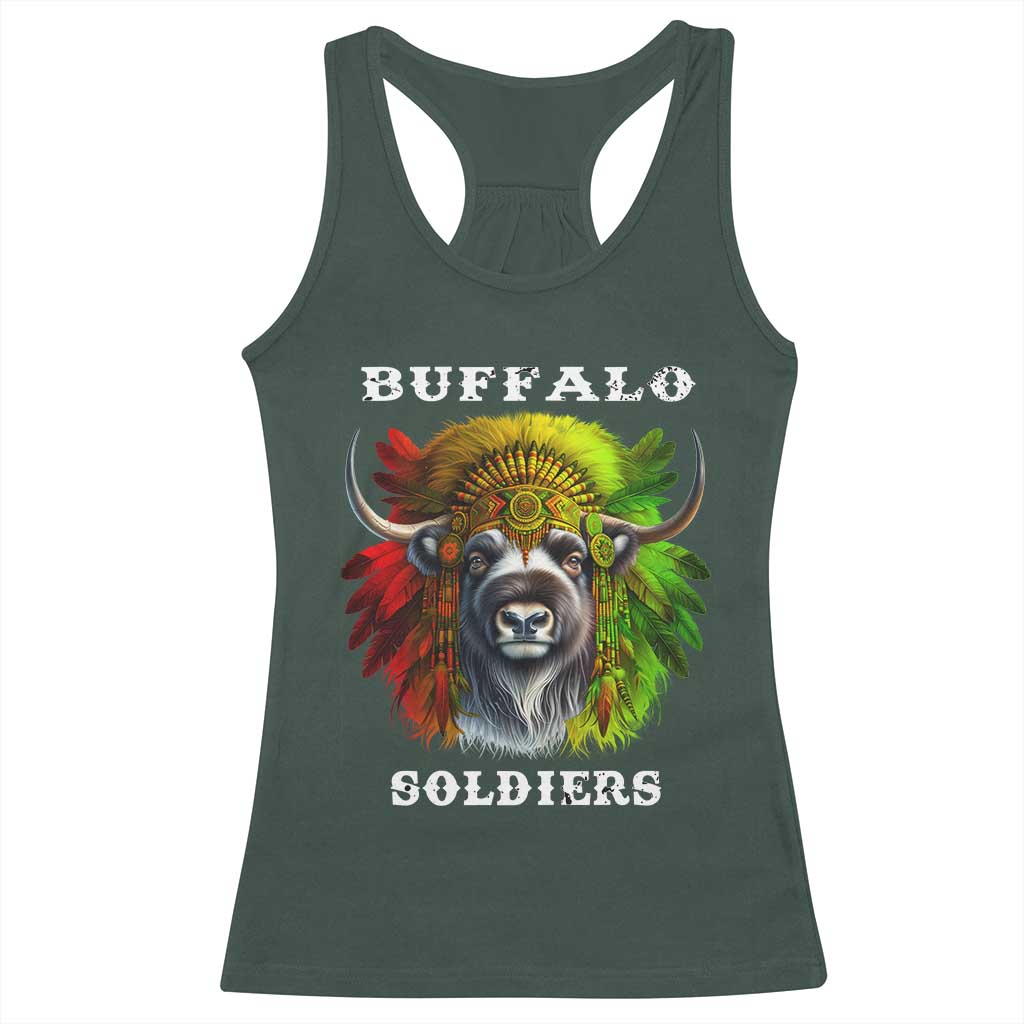 Buffalo Soldiers Racerback Tank Top African American Heros Black History
