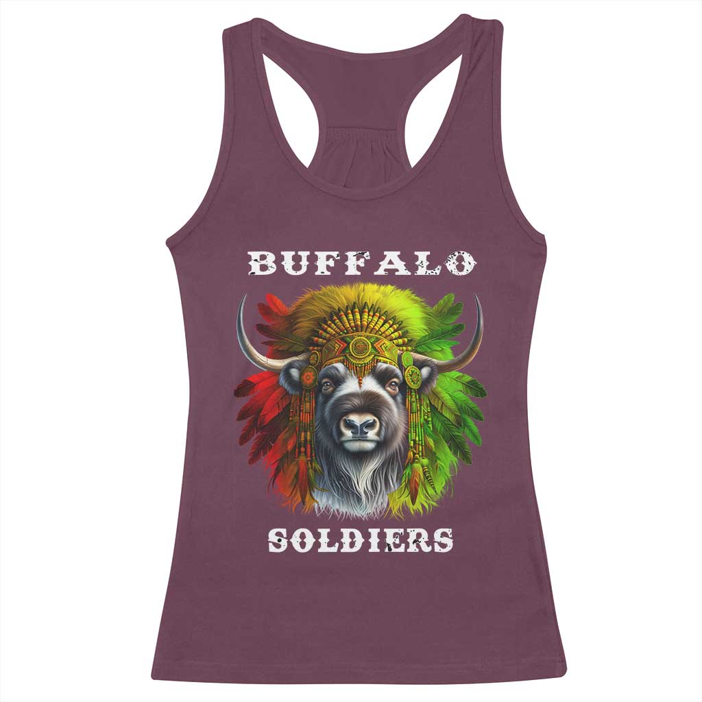 Buffalo Soldiers Racerback Tank Top African American Heros Black History