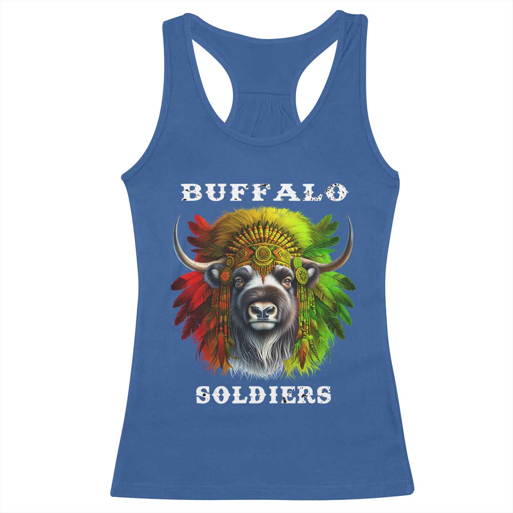 Buffalo Soldiers Racerback Tank Top African American Heros Black History