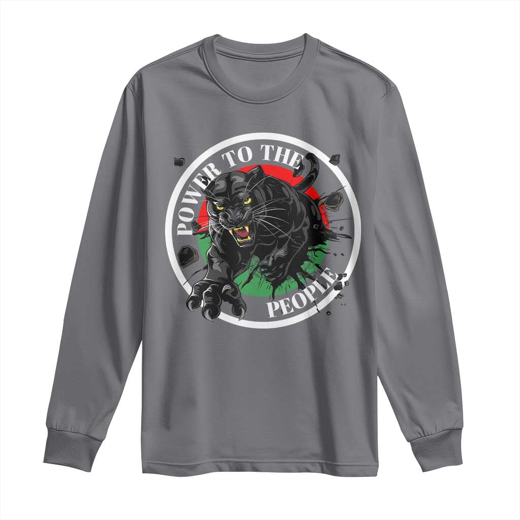 Power To The People Black Panther Party Long Sleeve Shirt Proud Black History Month