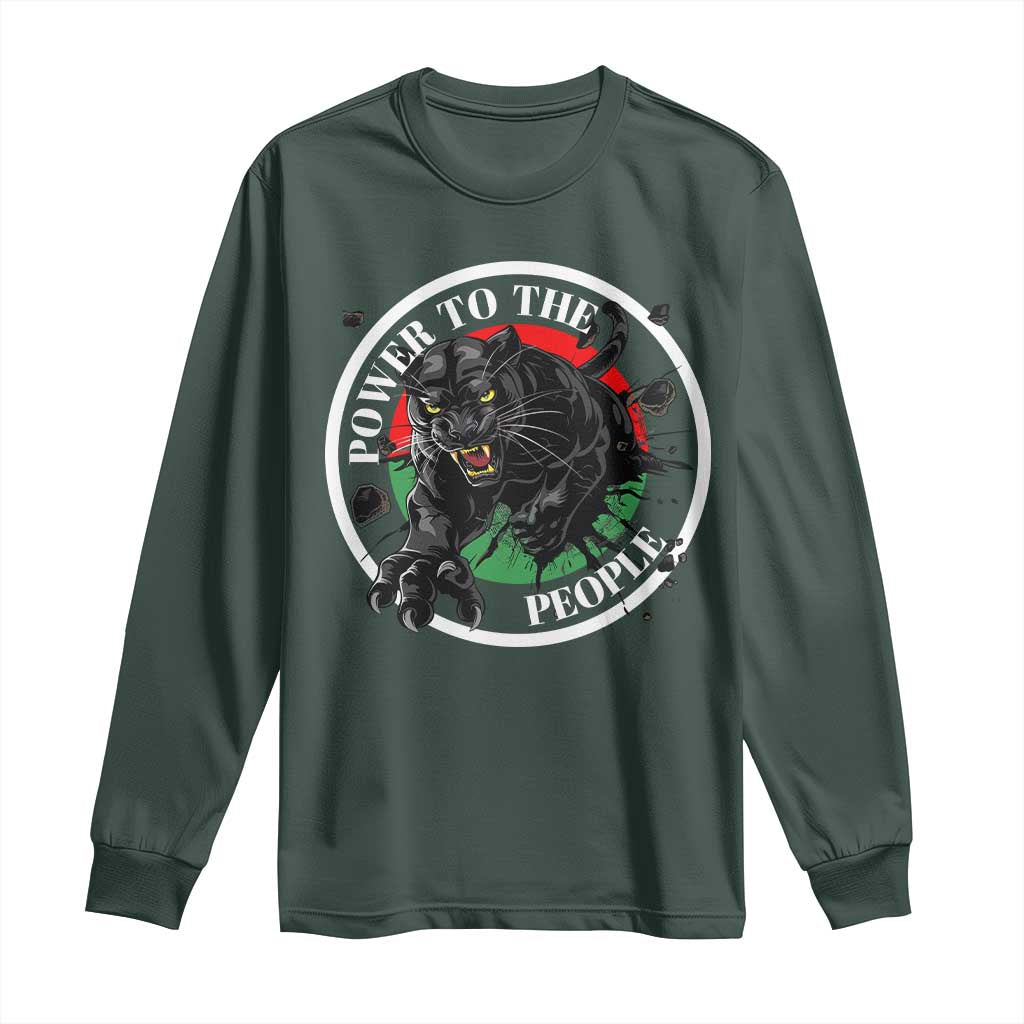 Power To The People Black Panther Party Long Sleeve Shirt Proud Black History Month