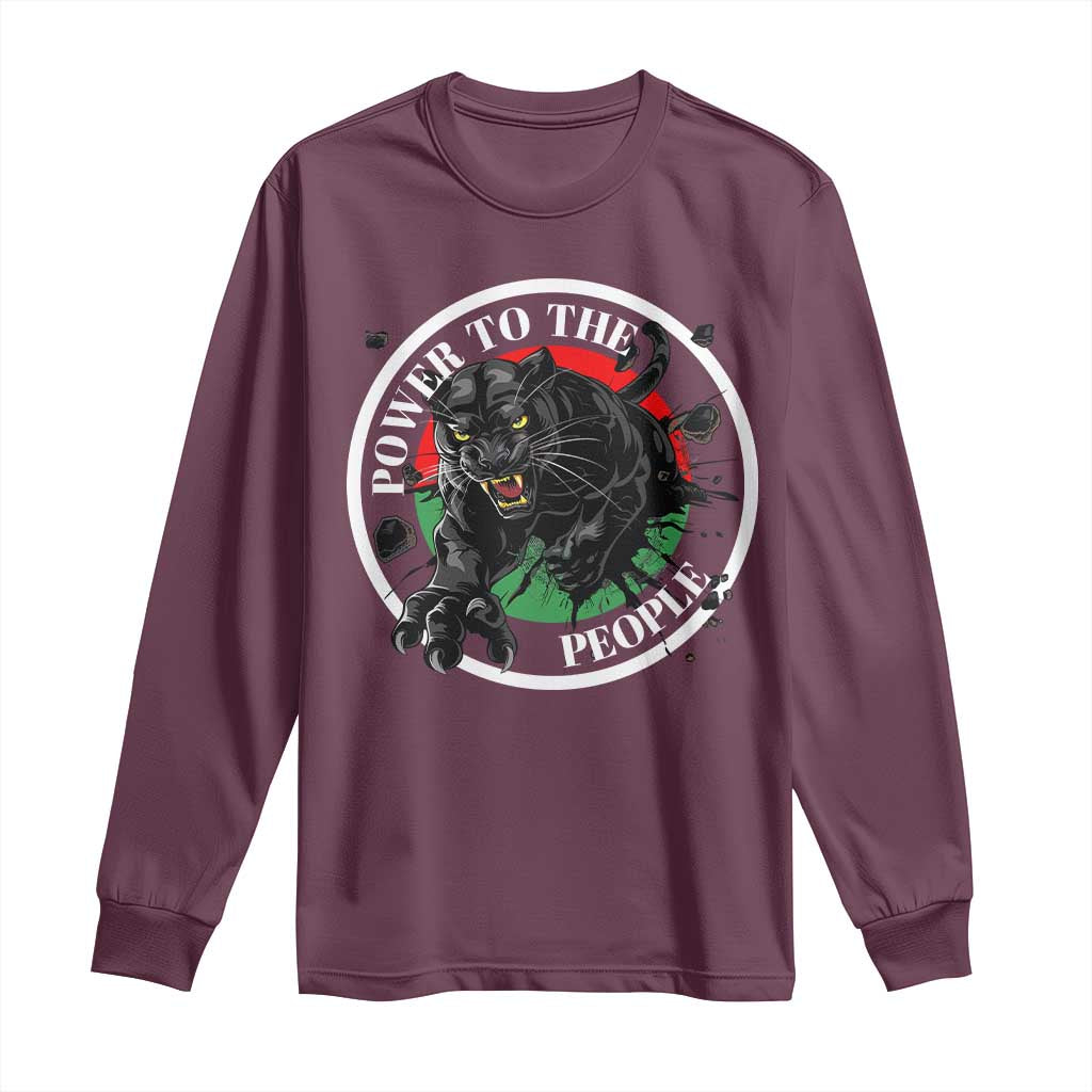 Power To The People Black Panther Party Long Sleeve Shirt Proud Black History Month