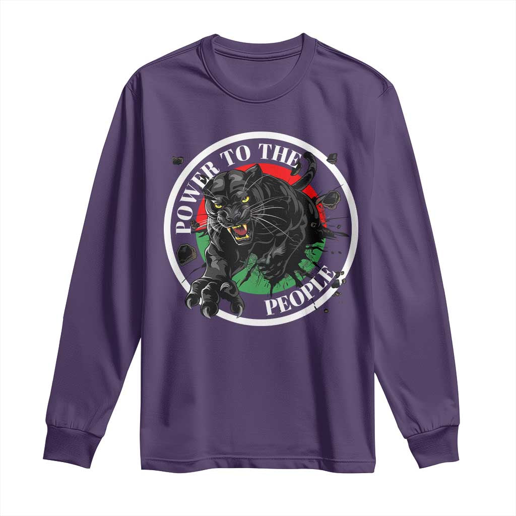 Power To The People Black Panther Party Long Sleeve Shirt Proud Black History Month