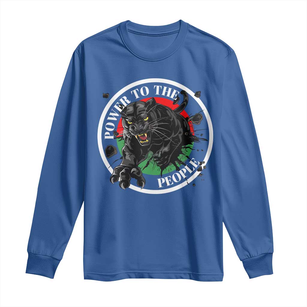 Power To The People Black Panther Party Long Sleeve Shirt Proud Black History Month