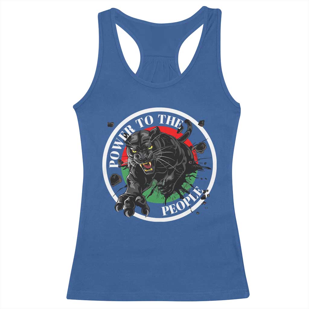 Power To The People Black Panther Party Racerback Tank Top Proud Black History Month
