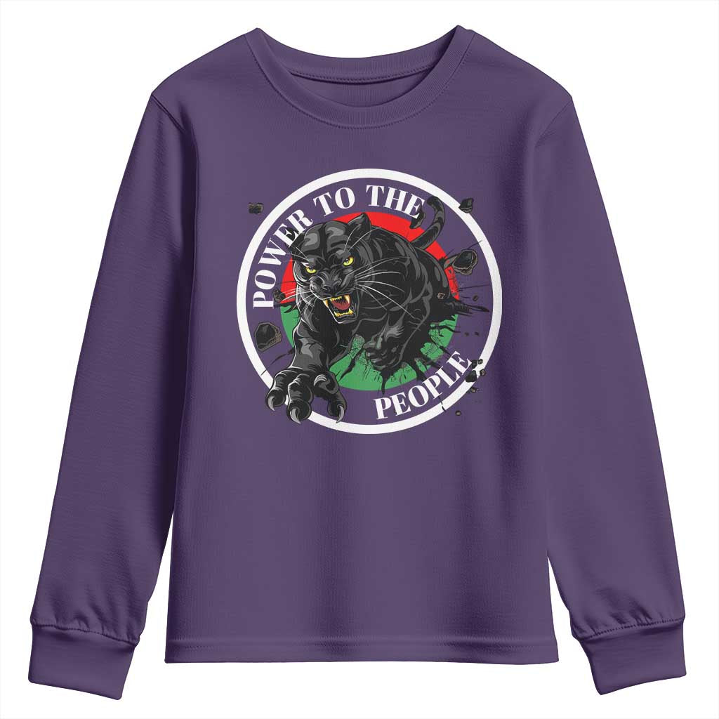 Power To The People Black Panther Party Youth Sweatshirt Proud Black History Month