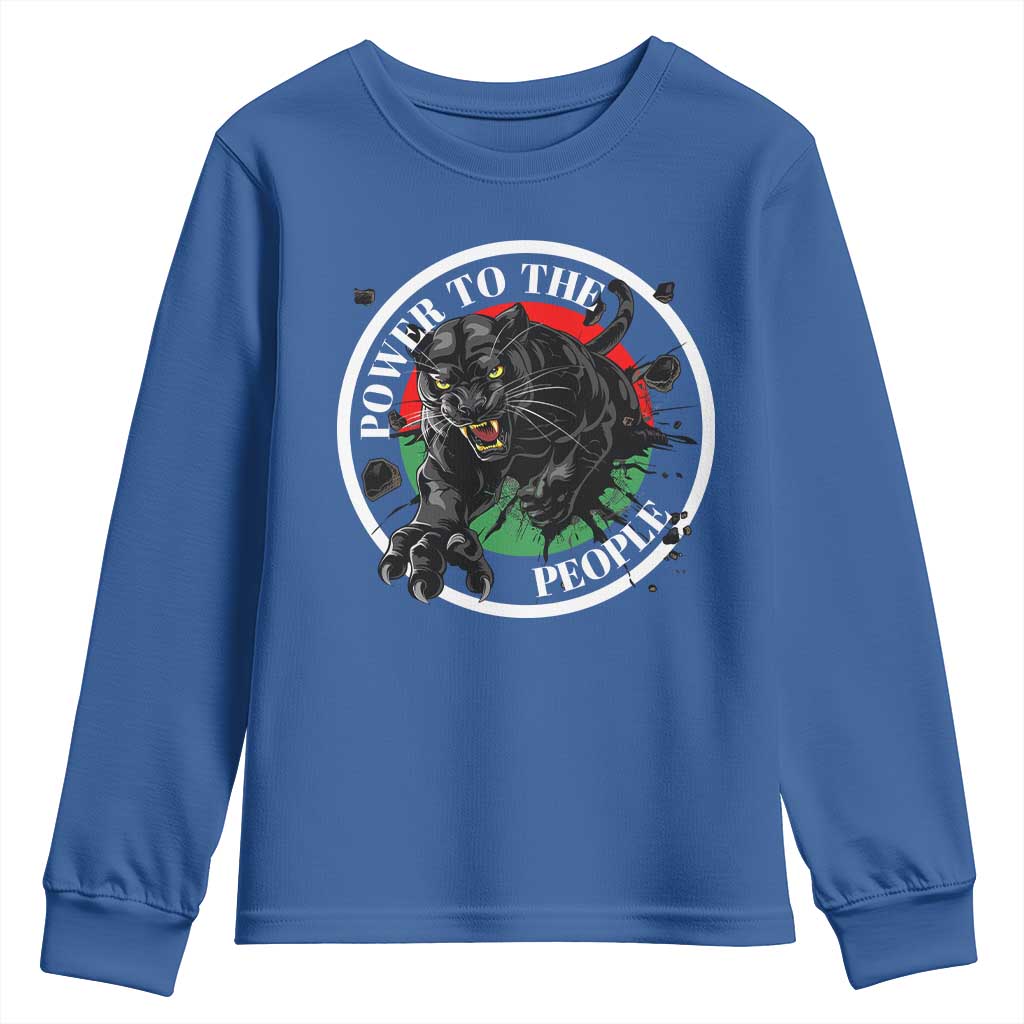 Power To The People Black Panther Party Youth Sweatshirt Proud Black History Month
