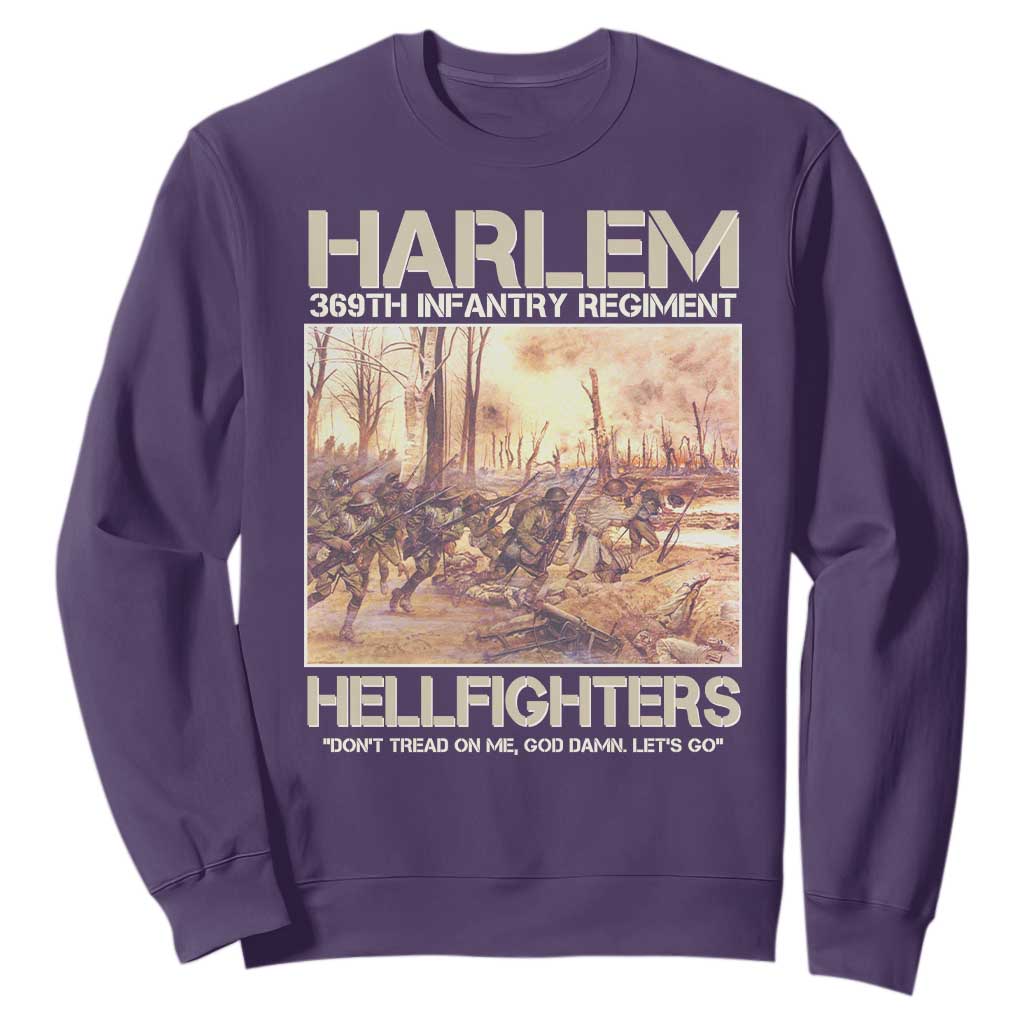 Harlem Hellfighters Sweatshirt 369th Infantry Regiment Don't Tread On Me God Damn Let's Go Black History Month