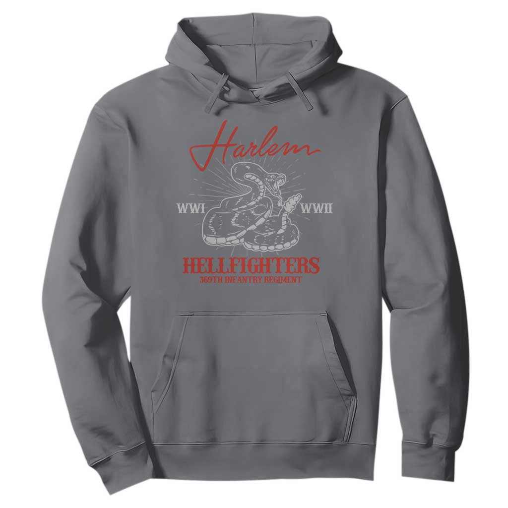Harlem Hellfighters Hoodie 369th Infantry Regiment Snake Black History Month