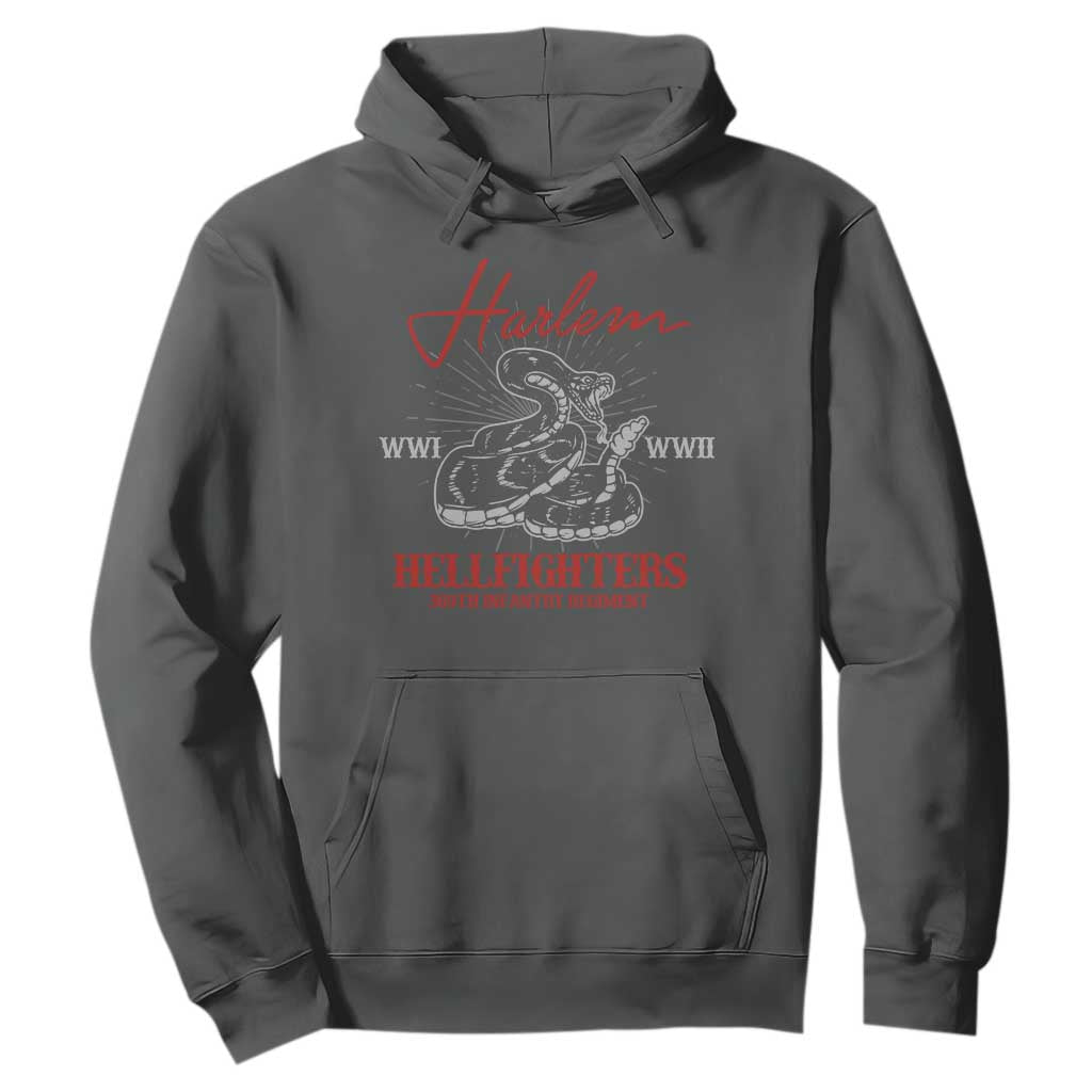 Harlem Hellfighters Hoodie 369th Infantry Regiment Snake Black History Month