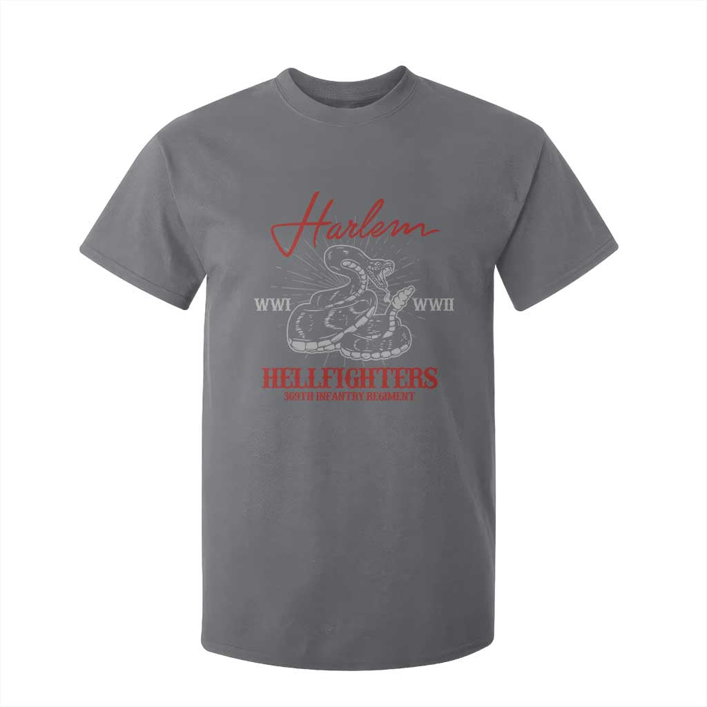 Harlem Hellfighters T Shirt For Kid 369th Infantry Regiment Snake Black History Month