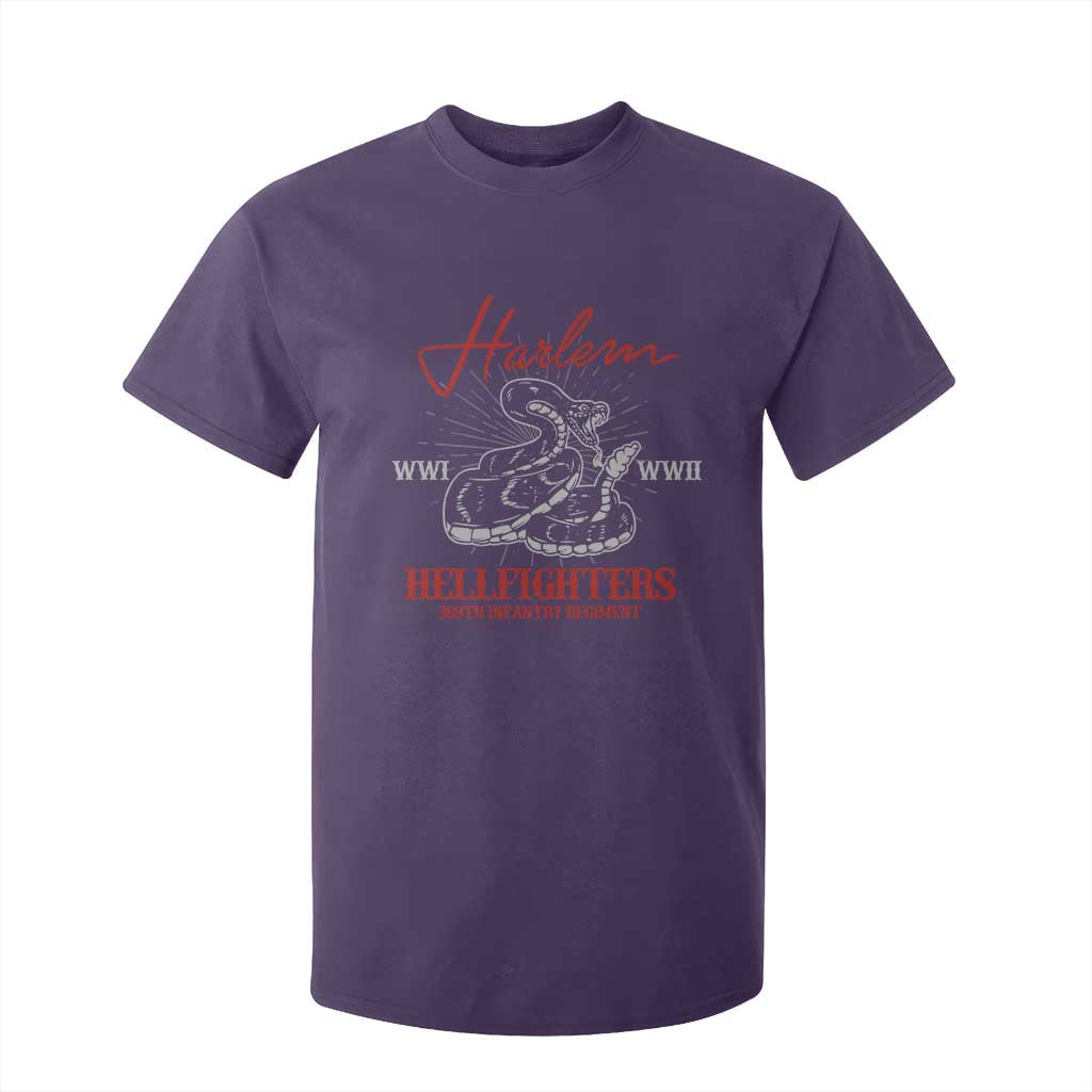 Harlem Hellfighters T Shirt For Kid 369th Infantry Regiment Snake Black History Month
