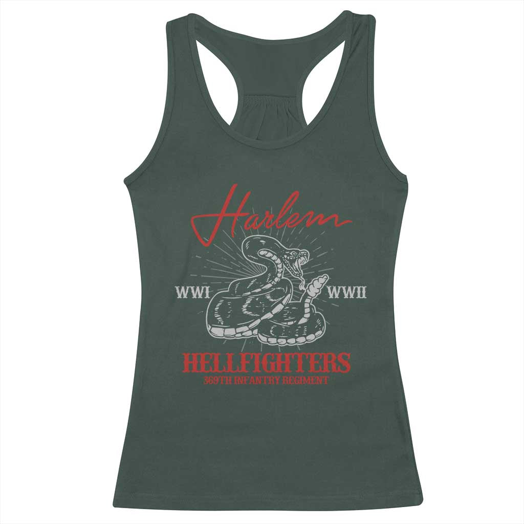 Harlem Hellfighters Racerback Tank Top 369th Infantry Regiment Snake Black History Month