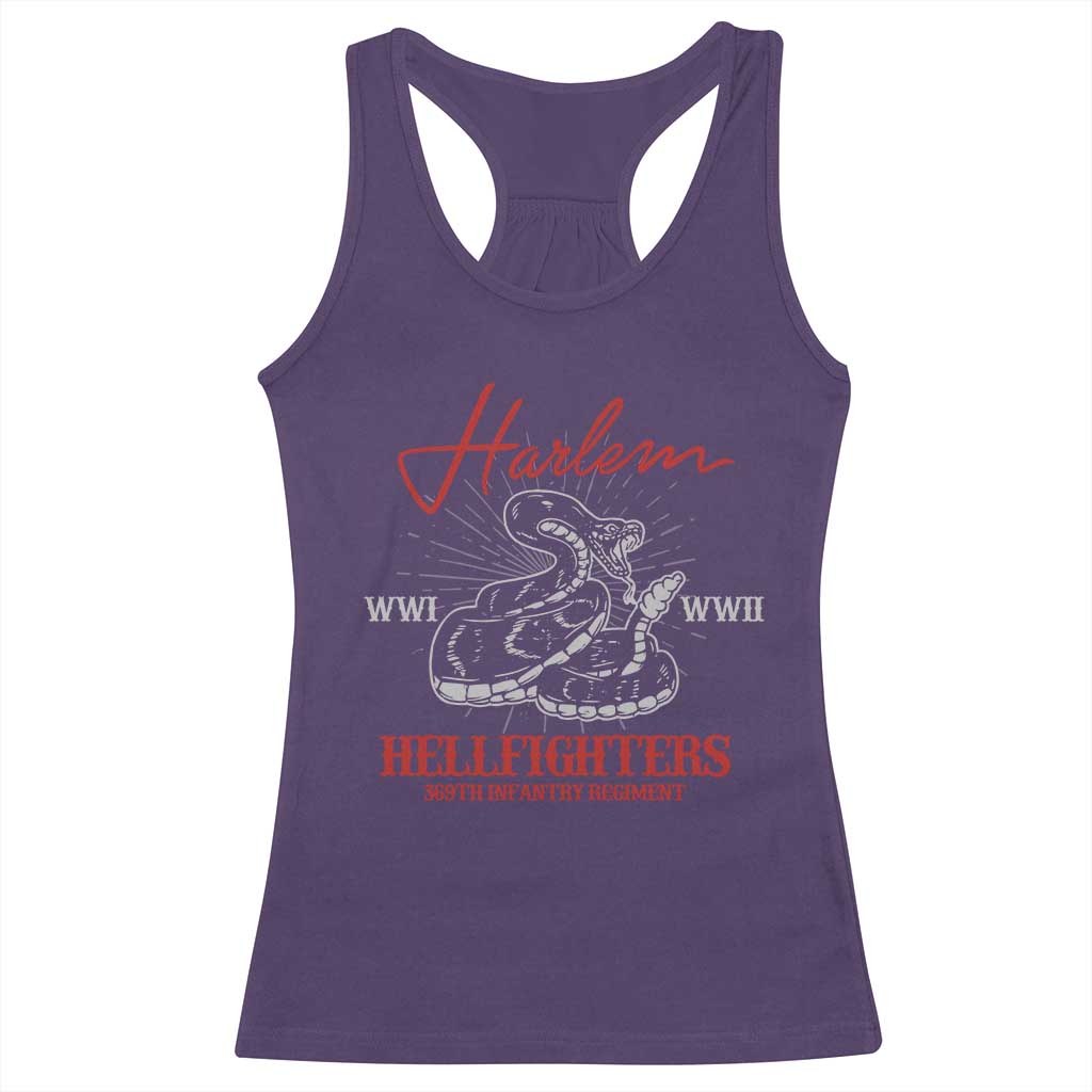 Harlem Hellfighters Racerback Tank Top 369th Infantry Regiment Snake Black History Month