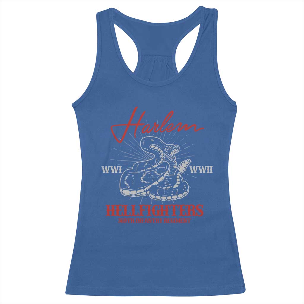 Harlem Hellfighters Racerback Tank Top 369th Infantry Regiment Snake Black History Month