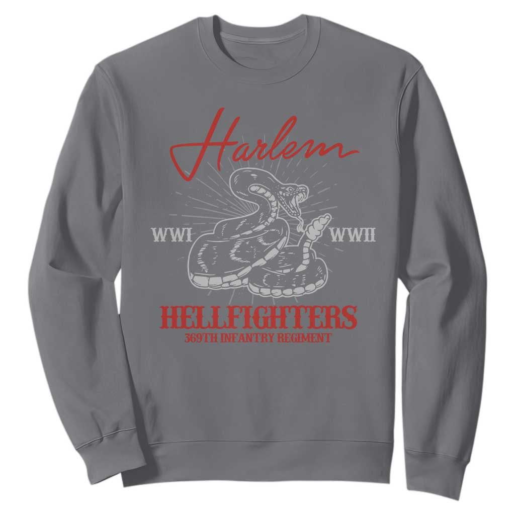 Harlem Hellfighters Sweatshirt 369th Infantry Regiment Snake Black History Month