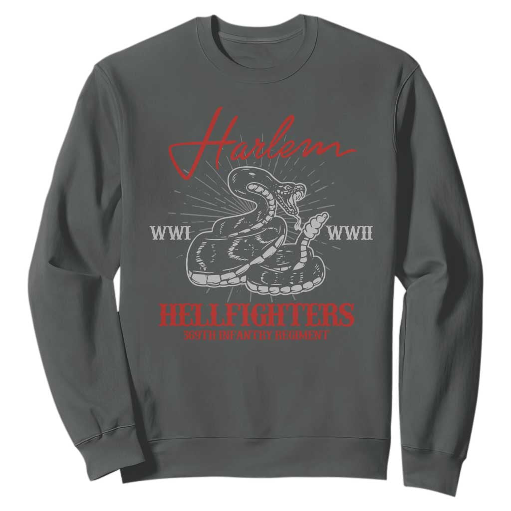 Harlem Hellfighters Sweatshirt 369th Infantry Regiment Snake Black History Month