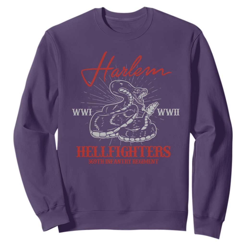 Harlem Hellfighters Sweatshirt 369th Infantry Regiment Snake Black History Month