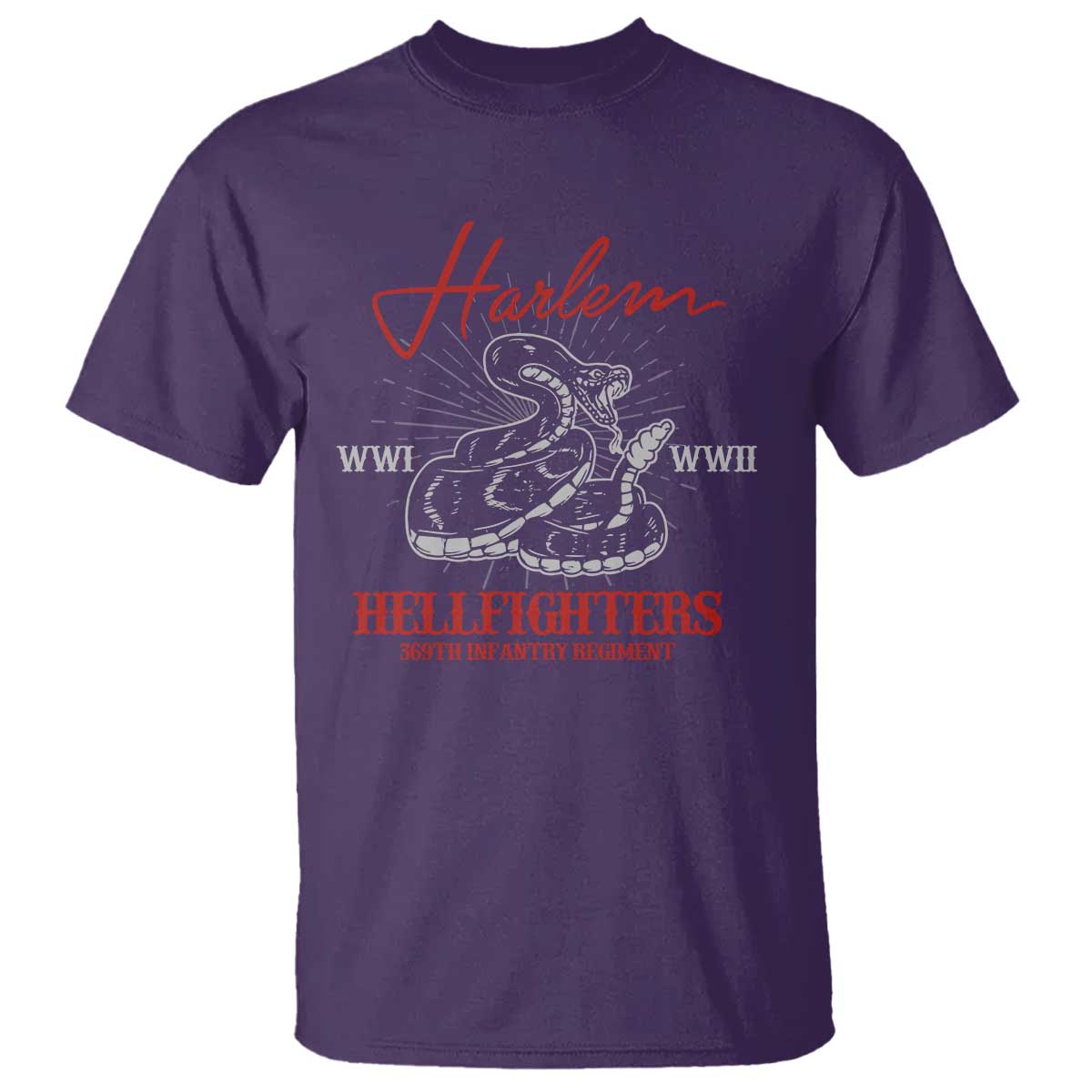 Harlem Hellfighters T Shirt 369th Infantry Regiment Snake Black History Month
