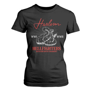 Harlem Hellfighters T Shirt For Women 369th Infantry Regiment Snake Black History Month