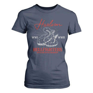 Harlem Hellfighters T Shirt For Women 369th Infantry Regiment Snake Black History Month