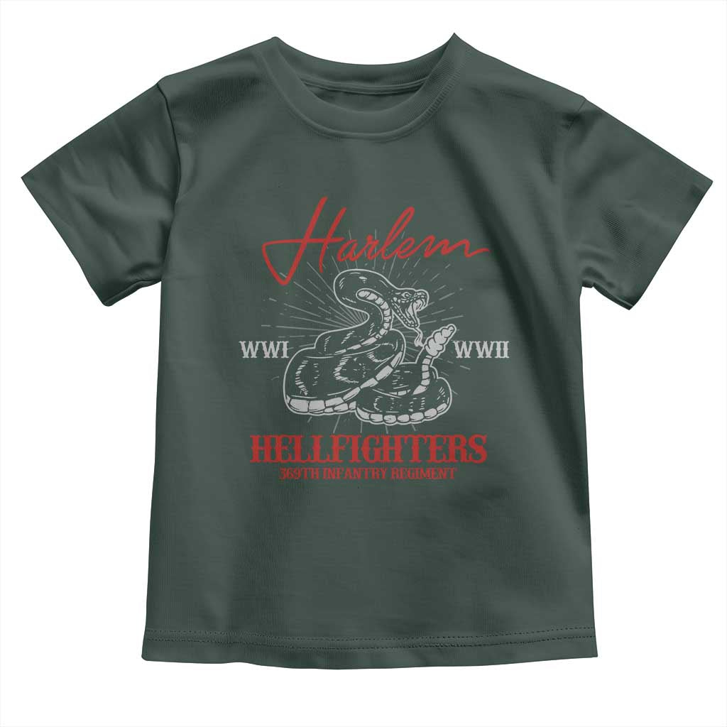Harlem Hellfighters Toddler T Shirt 369th Infantry Regiment Snake Black History Month