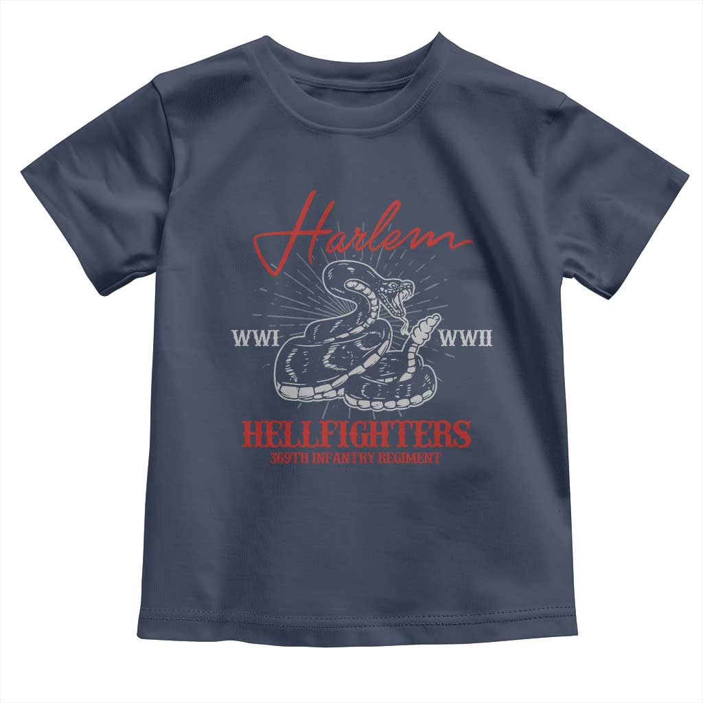 Harlem Hellfighters Toddler T Shirt 369th Infantry Regiment Snake Black History Month