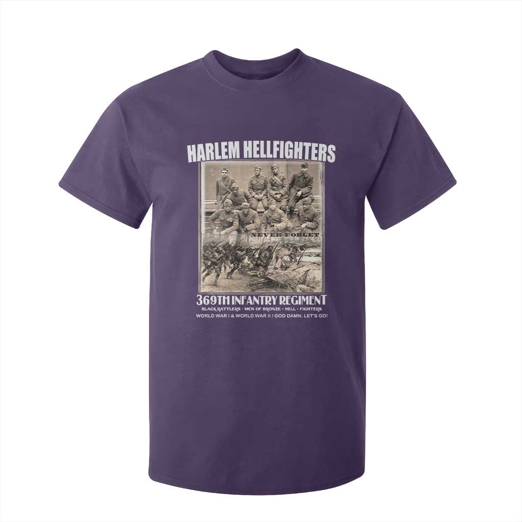 Never Forget Harlem Hellfighters T Shirt For Kid 369TH Infantry Regiment Black God Damn Let's Go