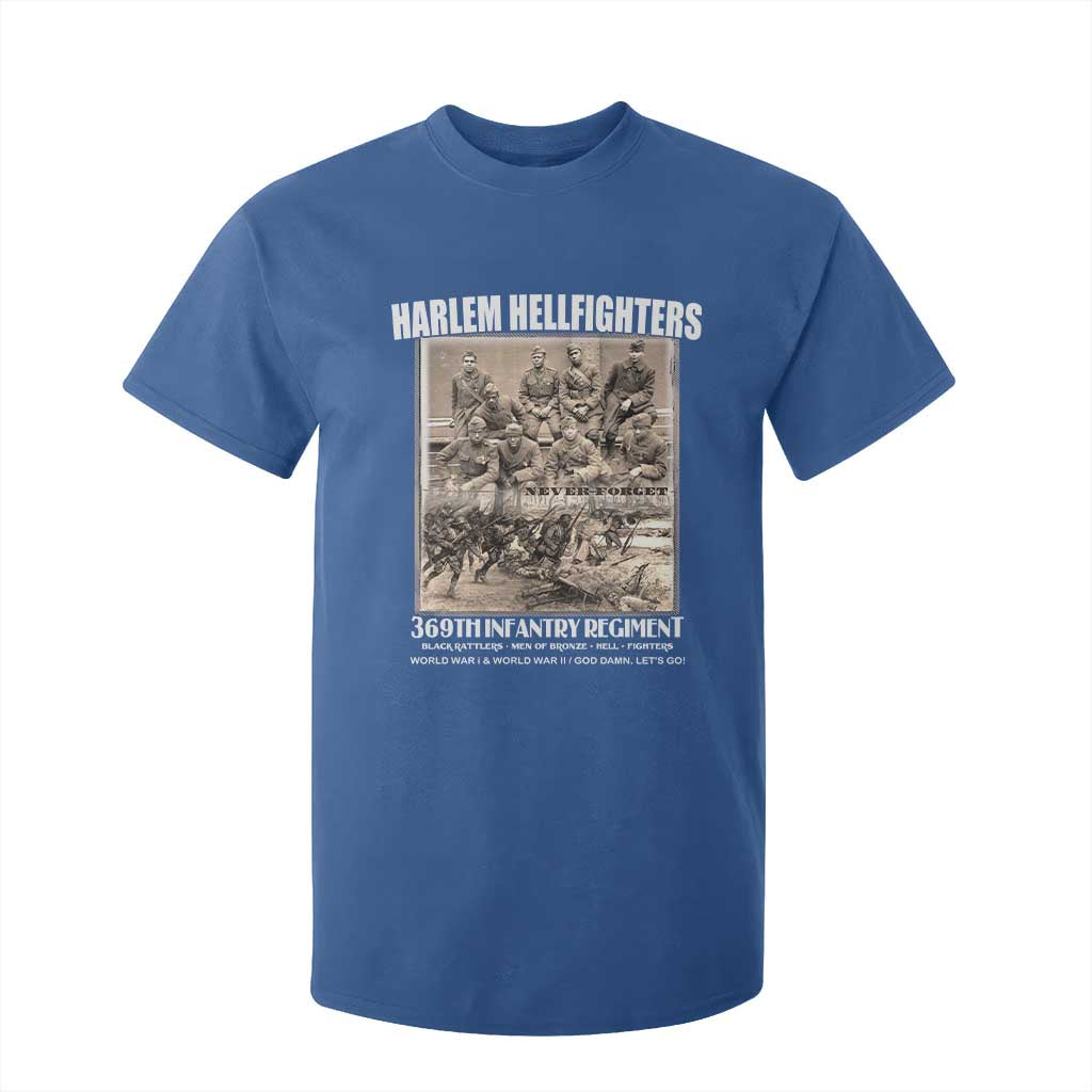 Never Forget Harlem Hellfighters T Shirt For Kid 369TH Infantry Regiment Black God Damn Let's Go