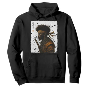 Afro American Samurai Hoodie Japanese Vintage Graphic Sumie Katana - African Pride