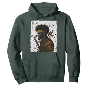 Afro American Samurai Hoodie Japanese Vintage Graphic Sumie Katana - African Pride