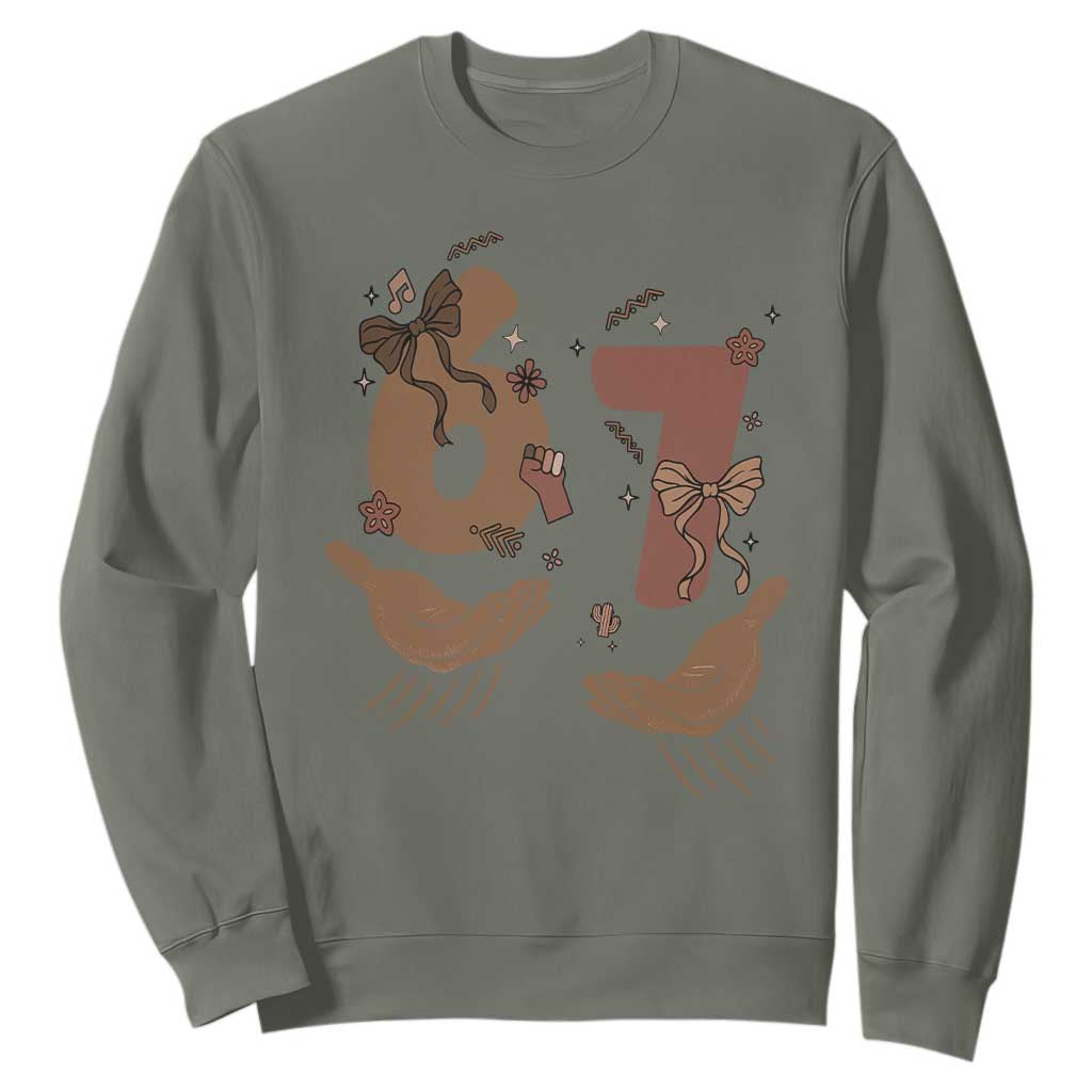 Funny Six Seven Meme Sweatshirt Black History Women Gift